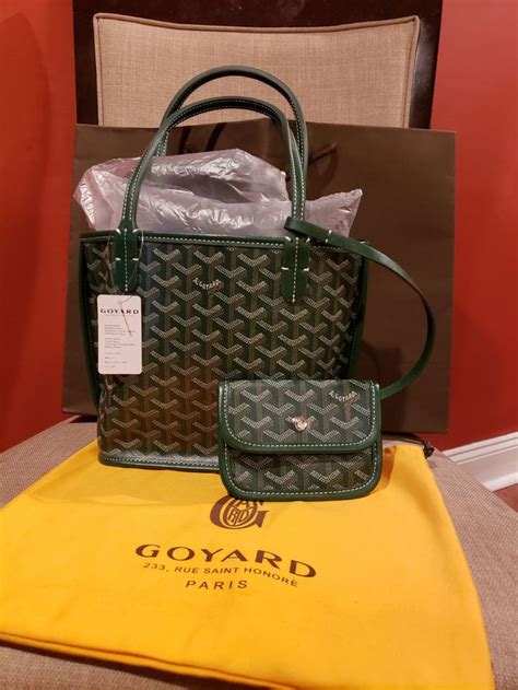 green goyard bag mini|goyard mini bag price.